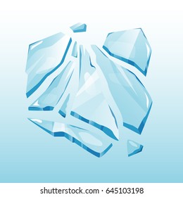 Isolated ice cap snowdrift and icicle element winter decor vector. Snowy element on blue background. Ice in cartoon style for your design