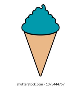 Isolated ice cream cone icon. Vector illustration design
