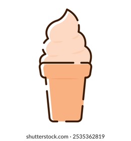 Isolated ice cream cone icon Vector