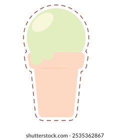 Isolated ice cream cone icon Vector