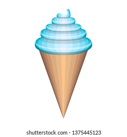 Isolated ice cream cone image. Vector illustration design