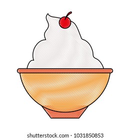 Isolated ice cream design
