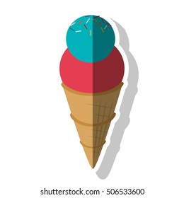Isolated ice cream design