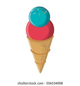 Isolated ice cream design