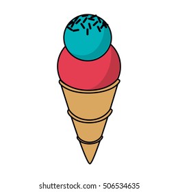 Isolated ice cream design