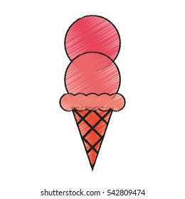 Isolated ice cream design