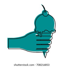 Isolated ice cream design