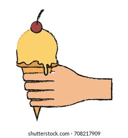 Isolated ice cream design