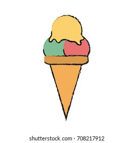 Isolated ice cream design