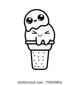 Isolated ice cream design