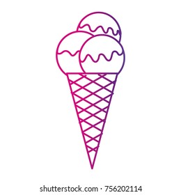 Isolated ice cream design