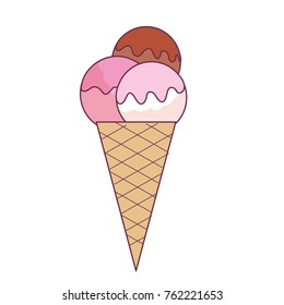 Isolated ice cream design