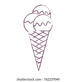 Isolated ice cream design