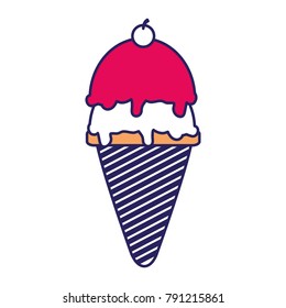 Isolated ice cream design