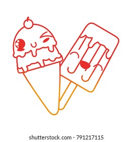 Isolated ice cream design