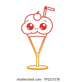Isolated ice cream design