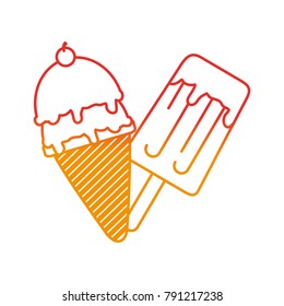 Isolated ice cream design