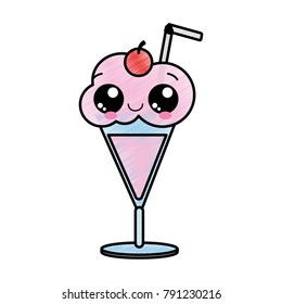 Isolated ice cream design