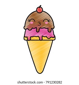 Isolated ice cream design