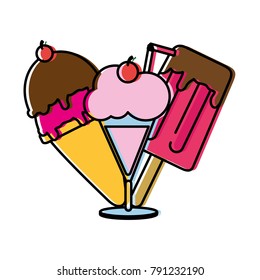 Isolated ice cream design