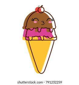 Isolated ice cream design