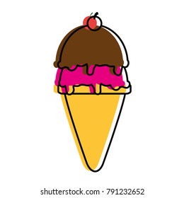 Isolated ice cream design