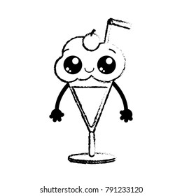 Isolated ice cream design