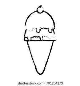 Isolated ice cream design