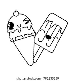 Isolated ice cream design