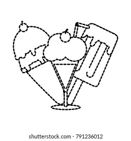 Isolated ice cream design