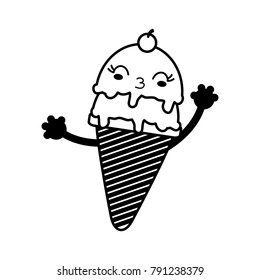 Isolated ice cream design