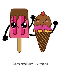 Isolated ice cream design