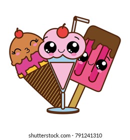Isolated ice cream design