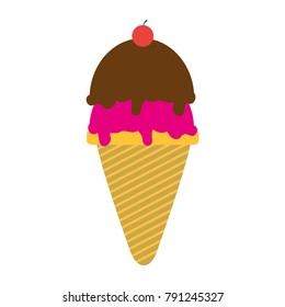 Isolated ice cream design