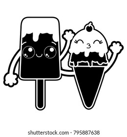 Isolated ice cream design