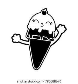 Isolated ice cream design