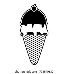 Isolated ice cream design