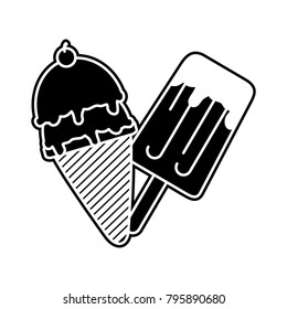 Isolated ice cream design