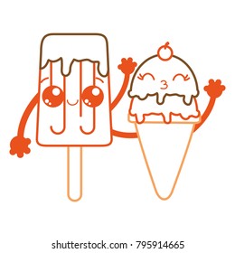 Isolated ice cream design