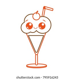 Isolated ice cream design