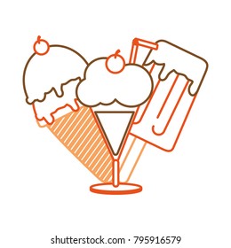 Isolated ice cream design