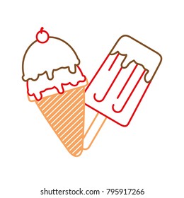 Isolated ice cream design