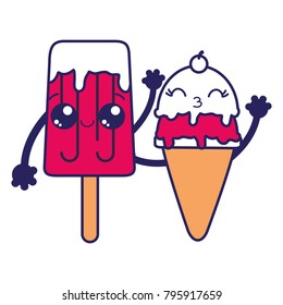 Isolated ice cream design