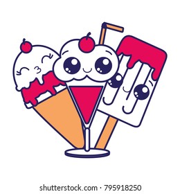 Isolated ice cream design