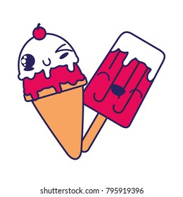Isolated ice cream design