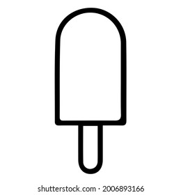 Isolated ice cream icon logo on white background. 