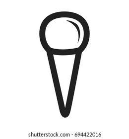Isolated ice cream icon, Outline, Vector illustration