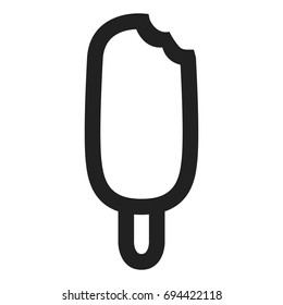 Isolated ice cream icon, Outline, Vector illustration