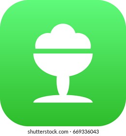 Isolated Ice Cream Icon Symbol On Clean Background. Vector Sorbet Element In Trendy Style.