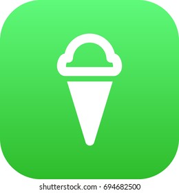 Isolated Ice Cream Icon Symbol On Clean Background. Vector Sorbet Element In Trendy Style.